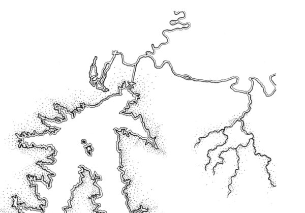 Fort Peck Lake Silhouette Map Montana Beyond